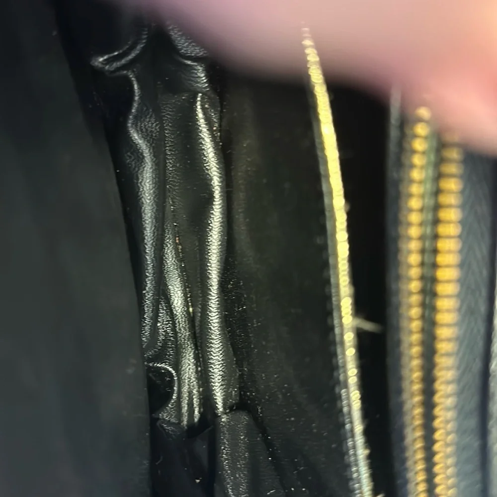LOU – RAN ostrich print navy blue shoulder bag. New without tags. Beautiful bag. - Picture 8 of 9